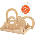 Merle Toys Wooden Building Blocks – 30pc Montessori FSC Beechwood Set