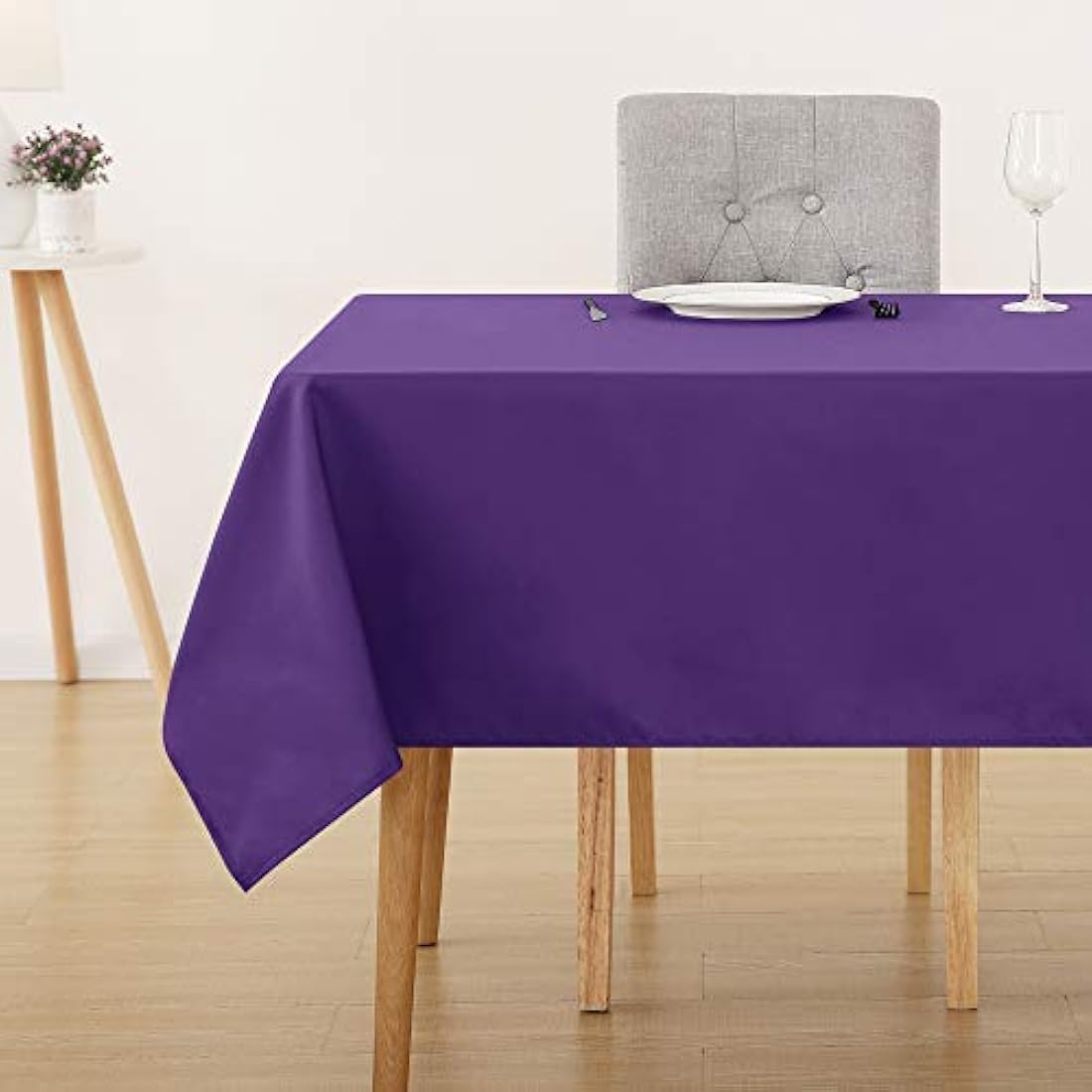 Deconovo Purple Oxford Tablecloth – Waterproof Rectangle Cover 54x79in