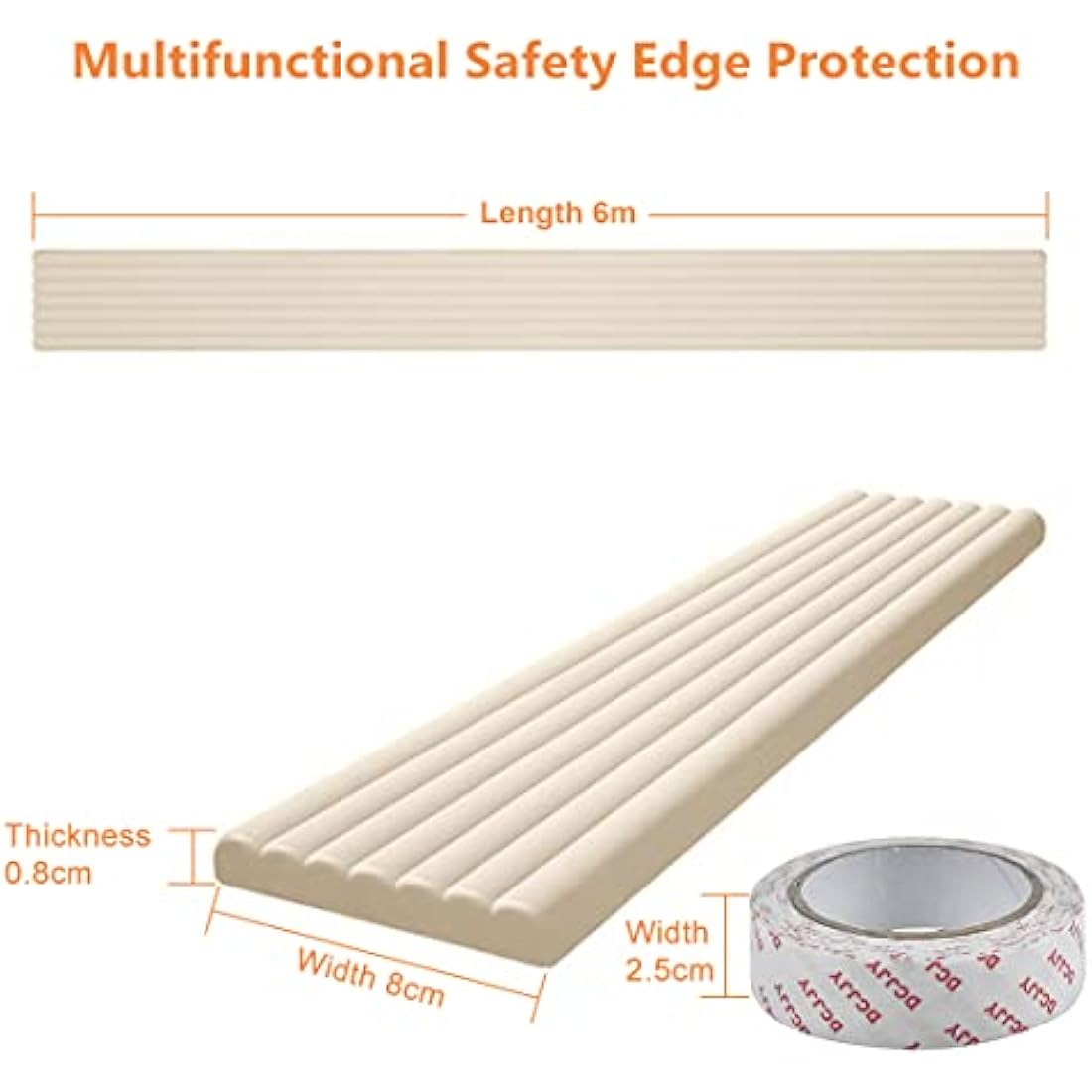 Fairy Baby Extra Wide Foam Edge & Corner Guards – High-Density Safety Bumper