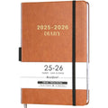 Jolof Store A5 Academic Diary 2025-2026 – Day per Page Faux Leather Brown