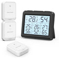 ORIA Wireless Digital Thermometer Hygrometer with 3 Remote Sensors