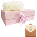 Jolof Store Pink Magnetic Gift Box - Large 33x26x11cm with Ribbon
