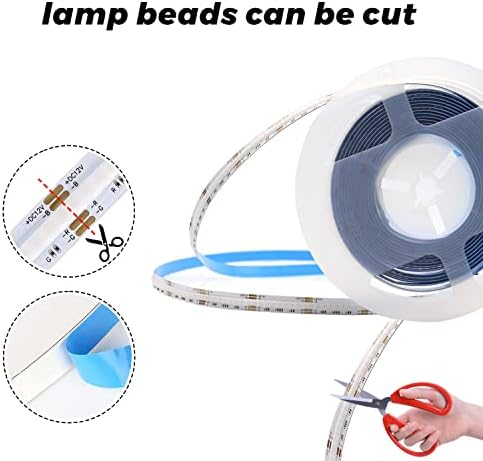 Arotelicht 5m RGB COB LED Strip Light – 12V High Density 810 LEDs/m