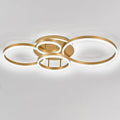 XEMQENER 109W LED Ceiling Light – Modern Gold Flush Mount Chandelier