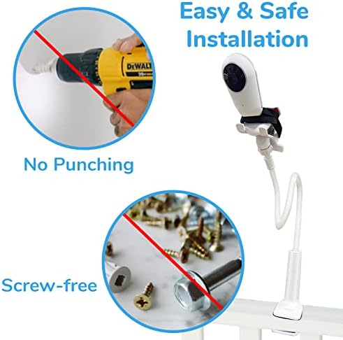 TakTark Universal Baby Monitor Holder – Flexible Gooseneck Camera Mount