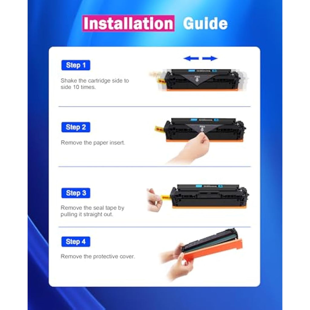 SODFACE 131X 131A Toner Cartridge 4-Pack for HP LaserJet Pro M276nw M251n