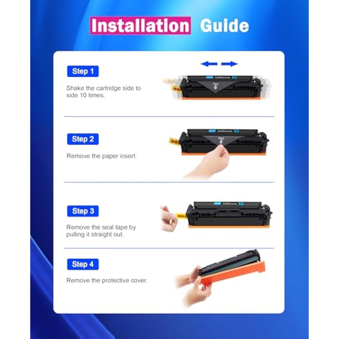 SODFACE 131X 131A Toner Cartridge 4-Pack for HP LaserJet Pro M276nw M251n