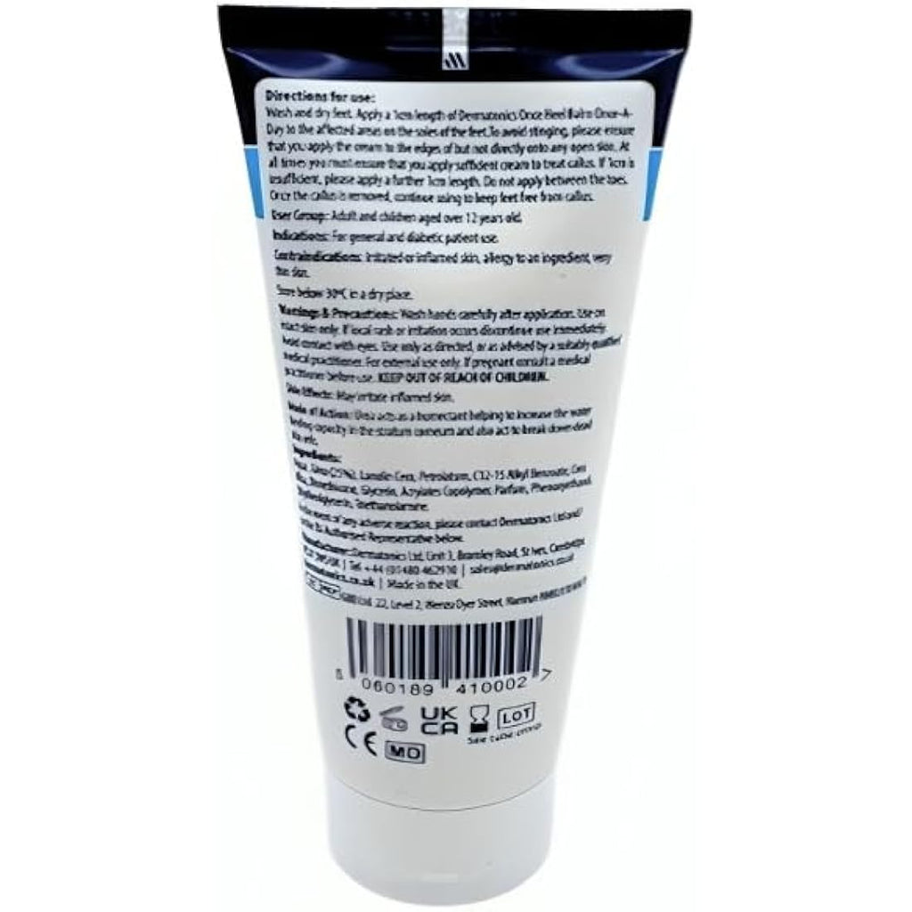 Dermatonics Once Heel Balm – 25% Urea Foot Cream for Dry Skin – 3 x 200ml