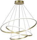 Jolof Store Gold 3-Ring LED Chandelier – Dimmable Modern Acrylic Pendant