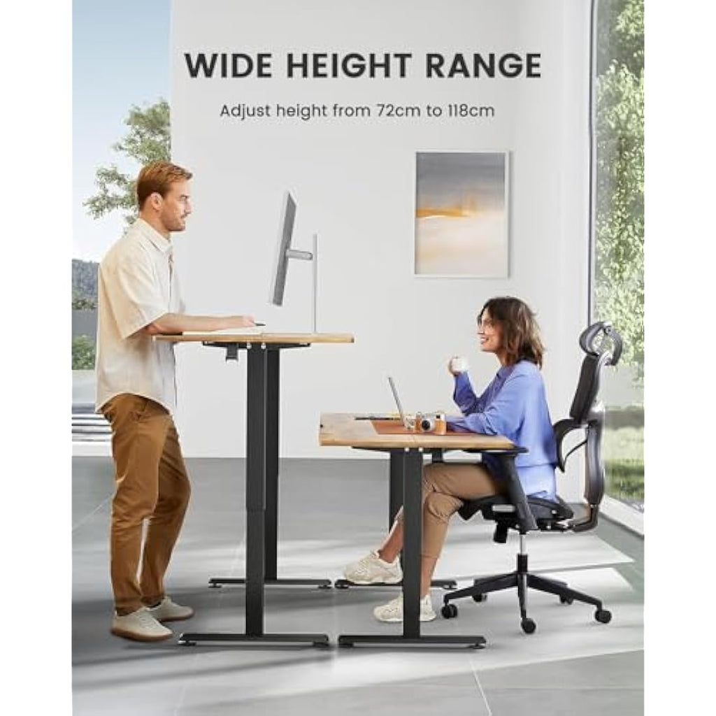 ErGear Electric Standing Desk – 120x60cm Height Adjustable Sit Stand