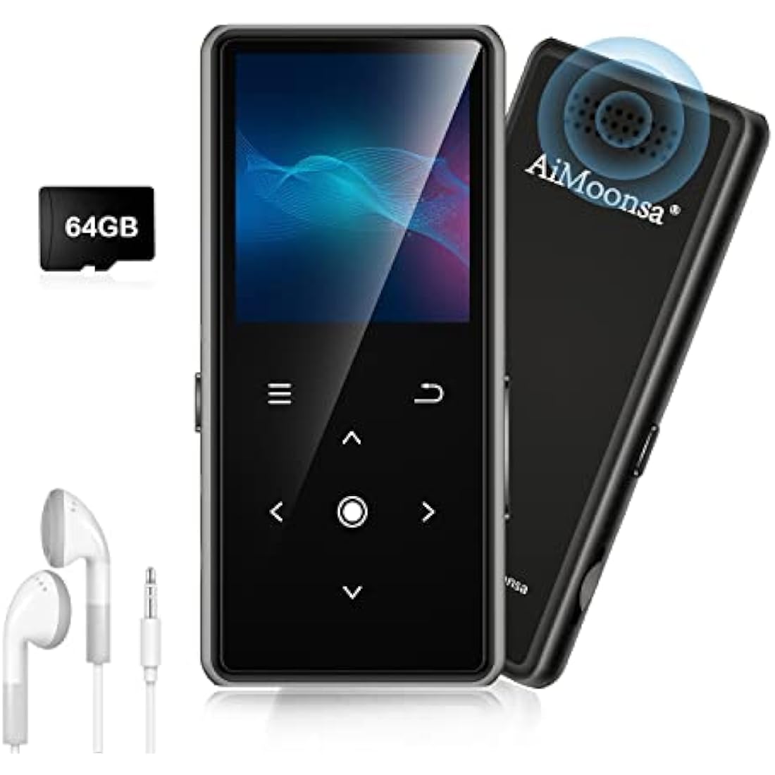 AiMoonsa 64GB MP3 Player with Bluetooth 5.2 | HiFi Lossless Music Player