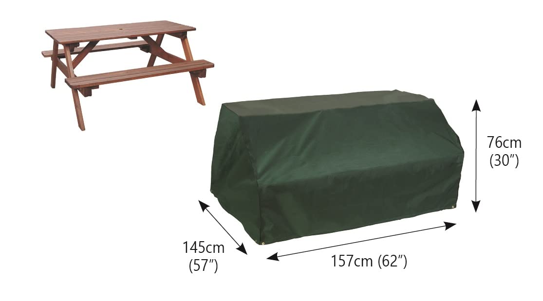 Bosmere Protector 6000 Picnic Table Cover - Waterproof 600D Heavy Duty Green