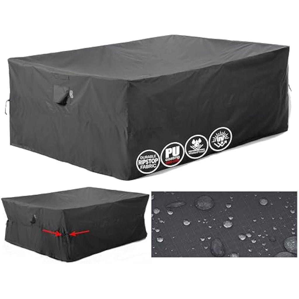 F&J Outdoors Large Sectional Sofa Cover – Waterproof Heavy Duty Grey
