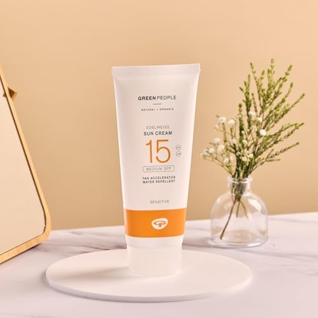 Green People SPF15 Sun Cream with Tan Accelerator | Reef Safe, 200ml