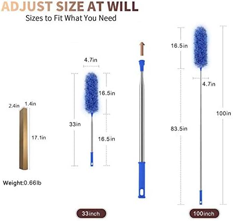 Jolof Store Microfiber Feather Duster | 100 Inch Extendable Pole