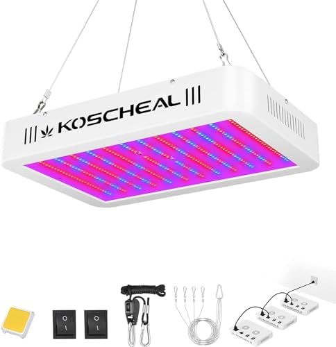 KOSCHEAL KS1200 LED Grow Light | Full Spectrum Samsung LM301B 130W