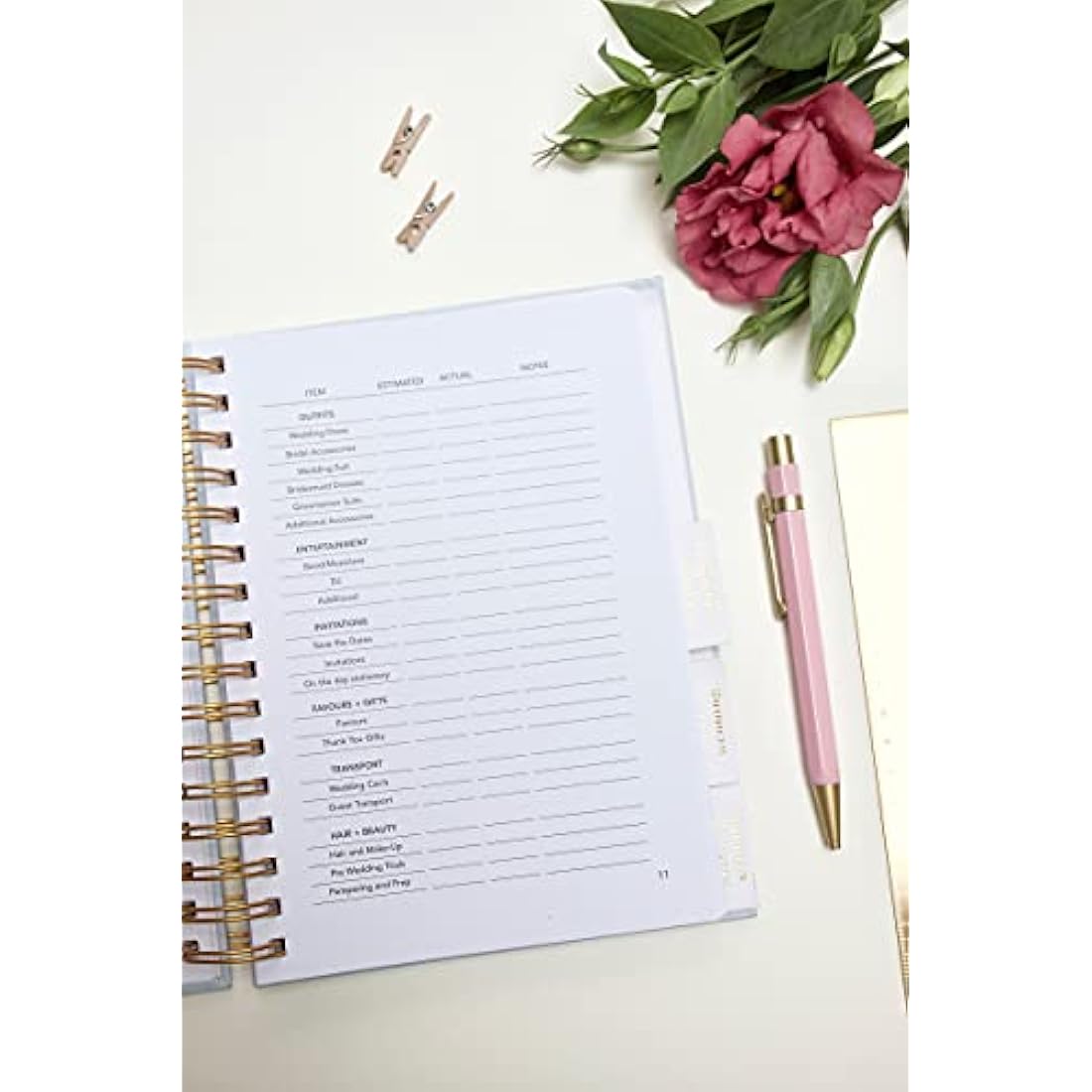 Jolof Store Wedding Planner & Organiser – 18 Month Bridal Diary & Journal