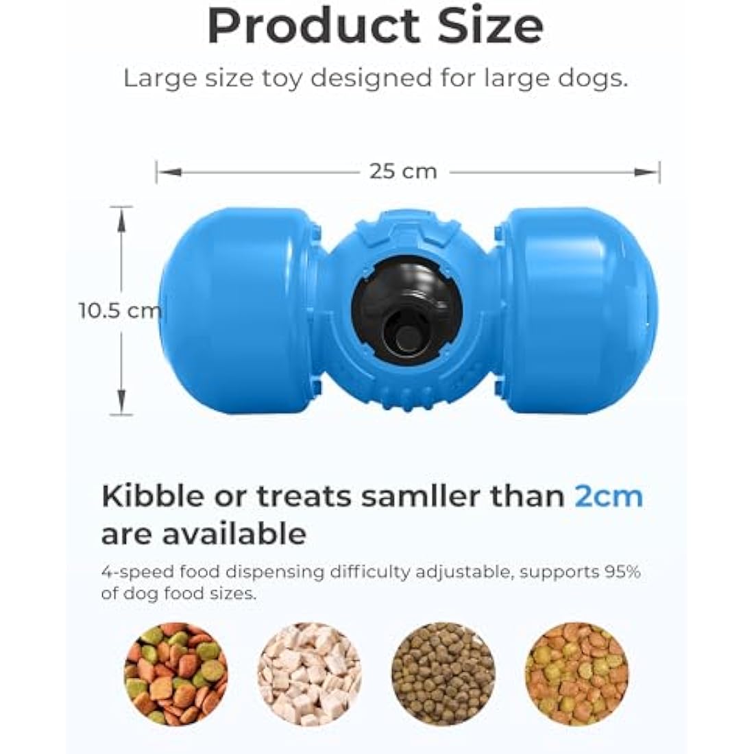 Interactive Dog Puzzle Toy – Slow Feeder Treat Dispenser, Blue