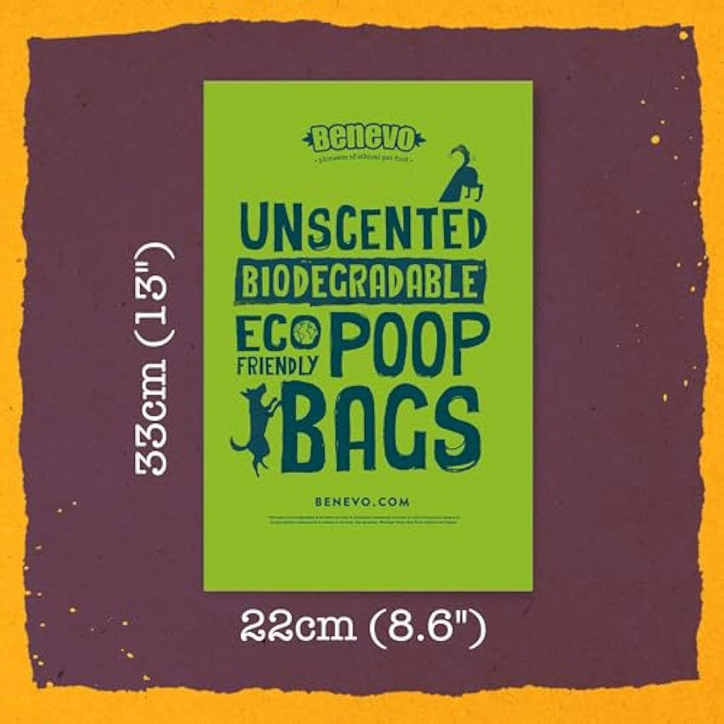 Benevo Compostable Dog Poop Bags – 720 Pack Biodegradable Cornstarch