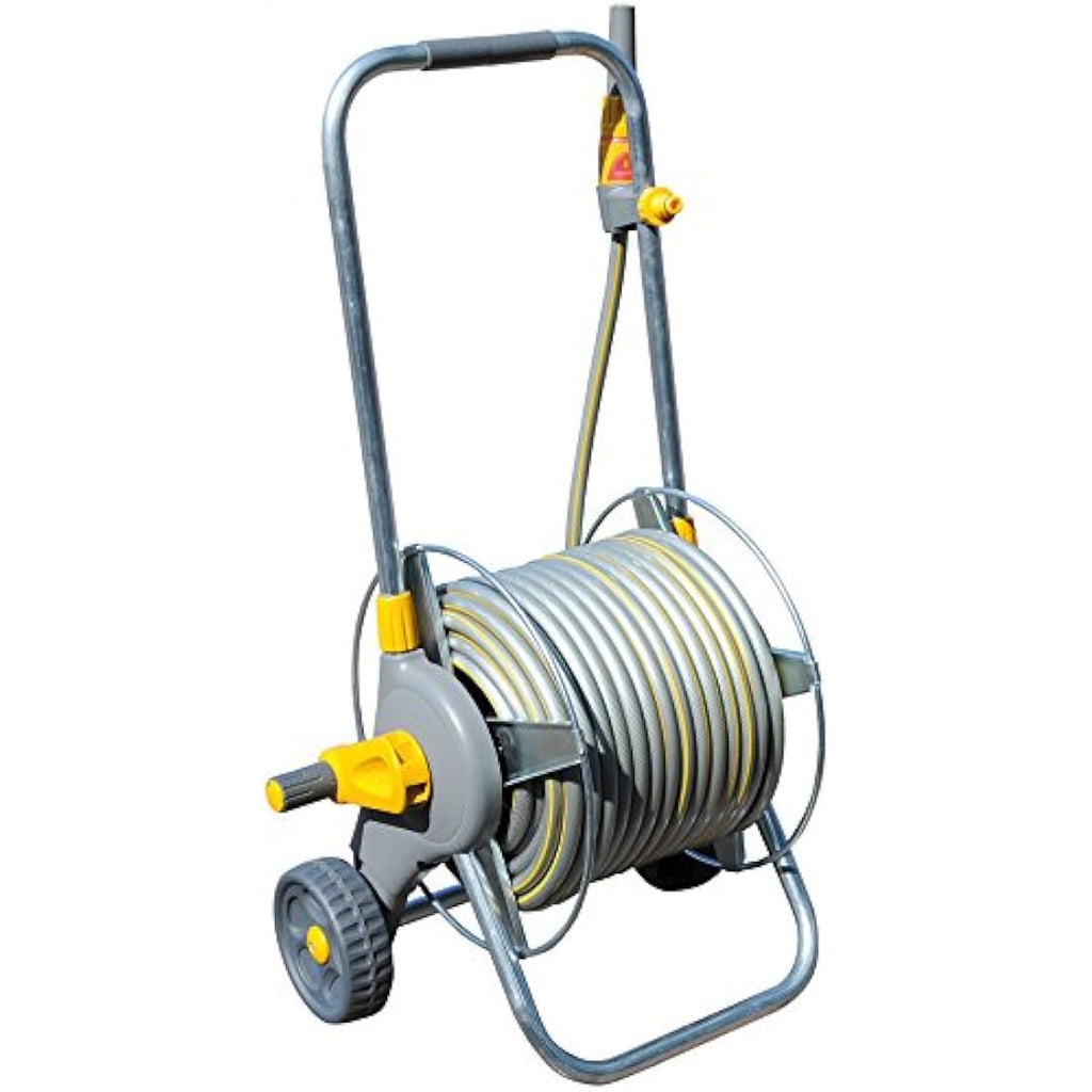 Hozelock Metal Pro Hose Reel Cart – 30m Premium Hose with Fittings