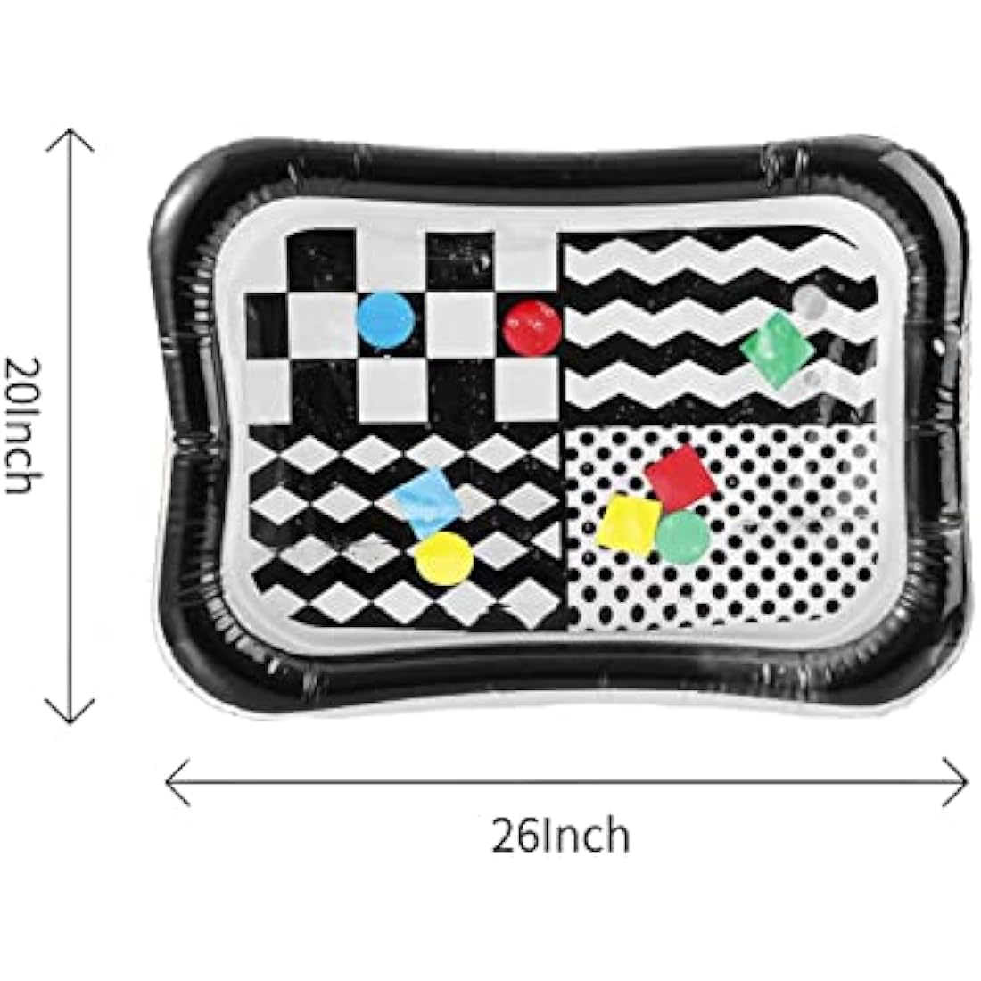 PandaEar 2-Pack Tummy Time Water Mat | Inflatable Baby Sensory Play Mat