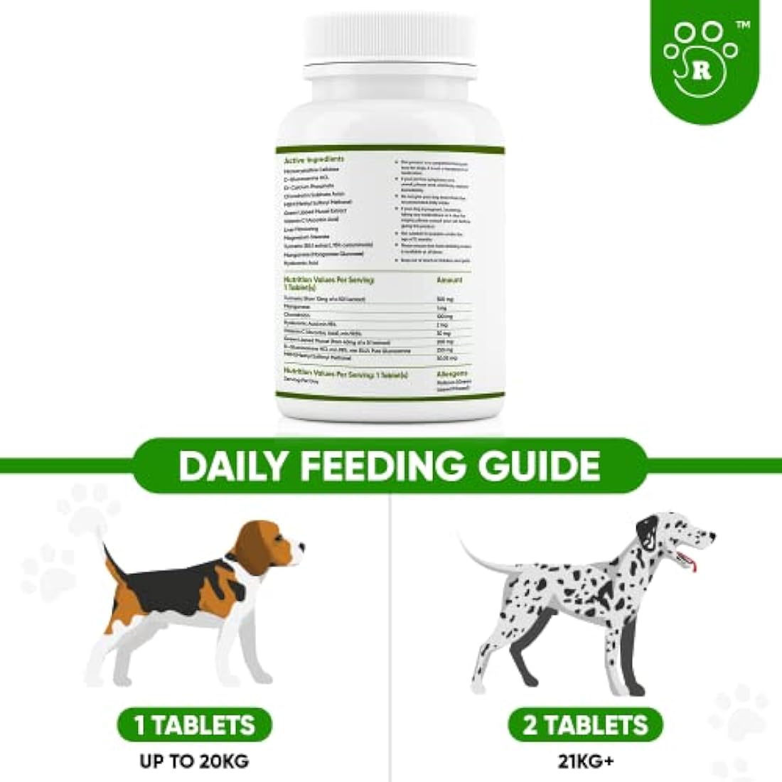 Jolof Store Dog Joint Supplement - Glucosamine & Green Lipped Mussel