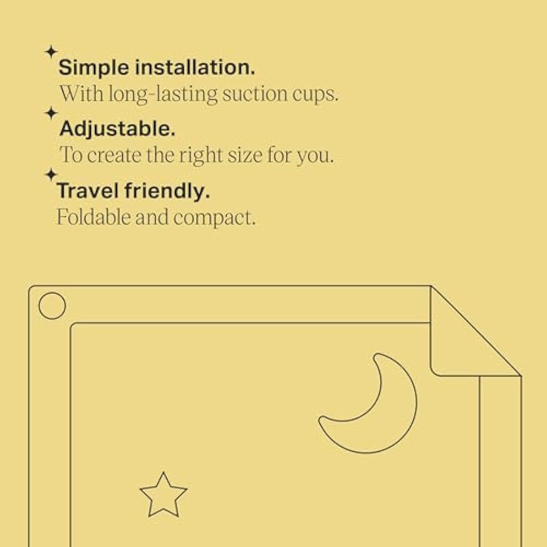 Tommee Tippee Portable Blackout Blind – Large Adjustable Travel Shade