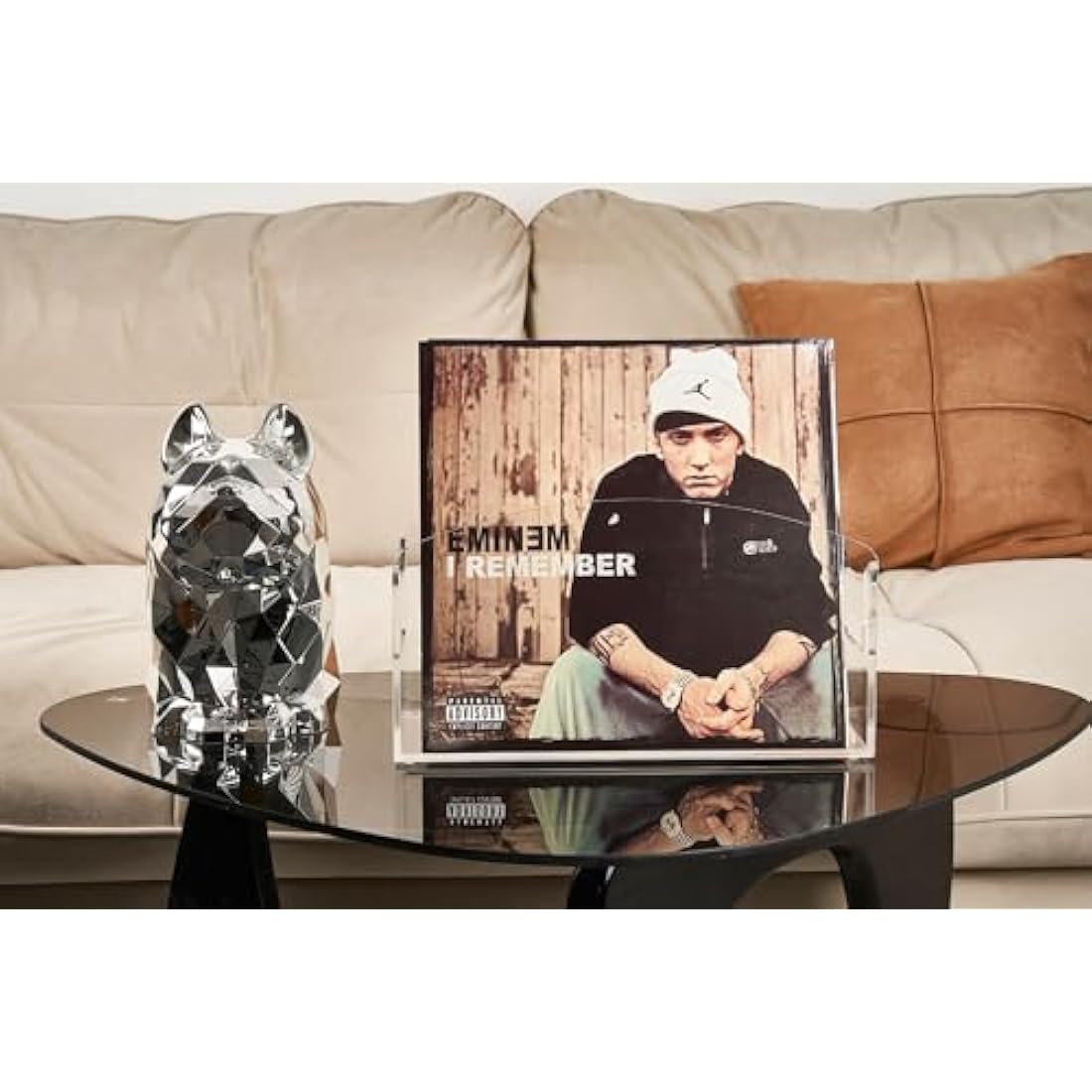 Meicloud Acrylic Vinyl Record Holder – Clear LP Storage Case with Handles
