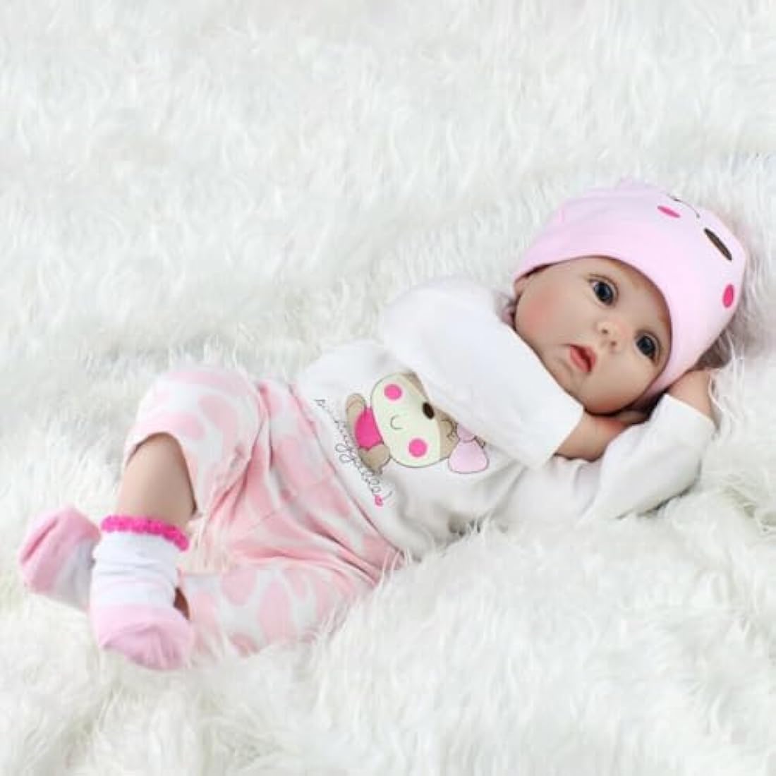 Jolof Store 22 Inch Reborn Baby Doll - Lifelike Silicone Vinyl Toddler