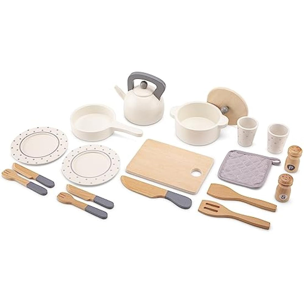 New Classic Toys Kids Dinner Set – Educational Kitchen Pretend Play Kit