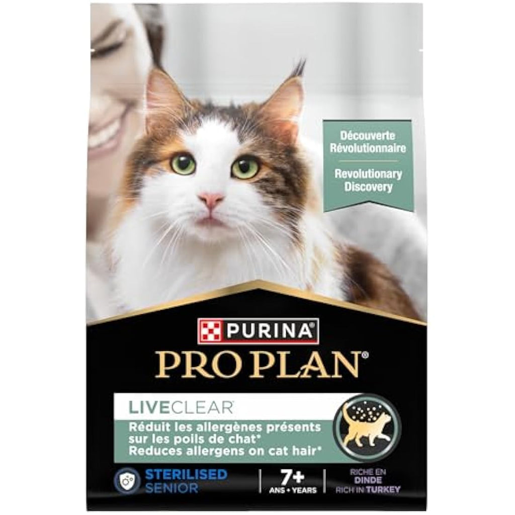 Purina Pro Plan LiveClear Senior 7+ Sterilised Turkey Dry Cat Food 2.8kg