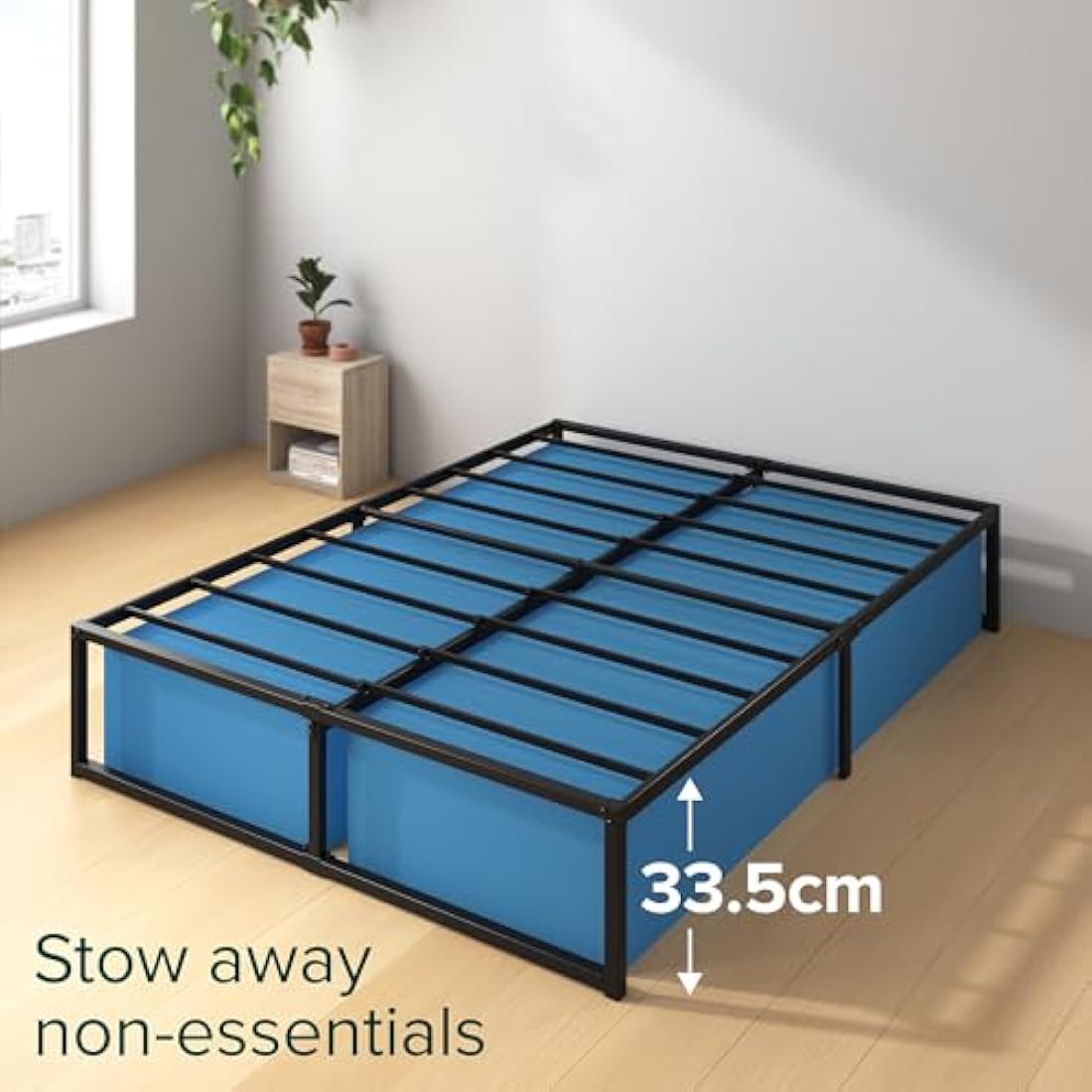 Zinus Lorelai King Metal Platform Bed Frame | 36cm Underbed Storage