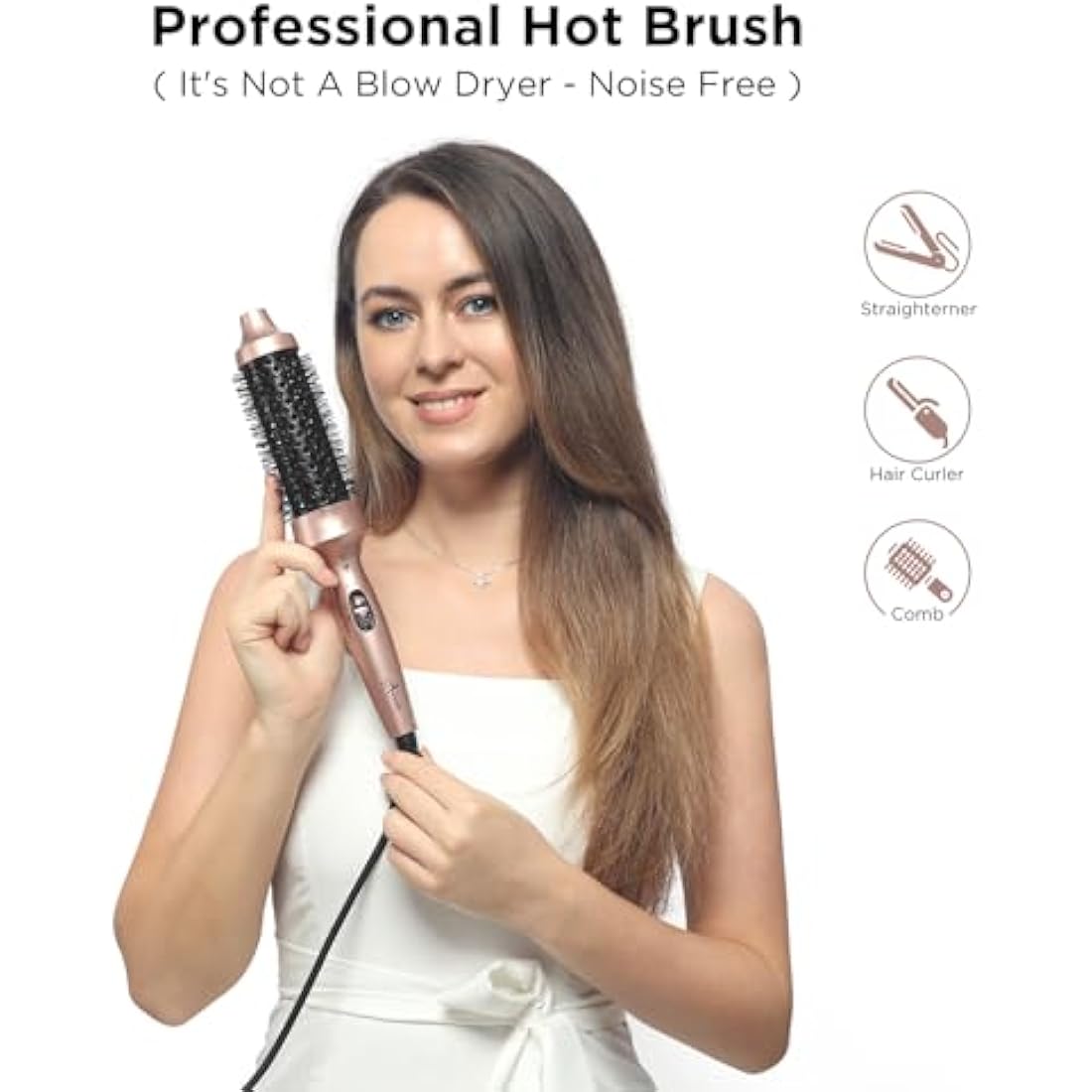 Parwin Pro Beauty 1.3" Ionic Thermal Brush – Heated Round Hair Styler
