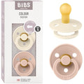 BIBS Colour Pacifier 2-Pack | Natural Rubber Latex | Ivory/Blush, 0-6M