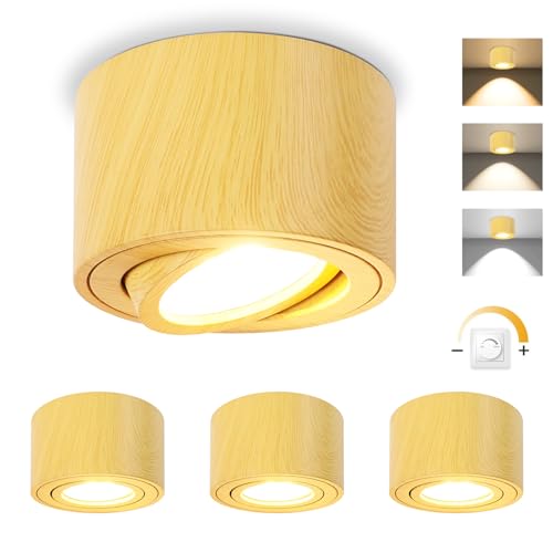GeyouLux Dimmable LED Ceiling Spotlight - 5W 3CCT Adjustable White 4-Pack