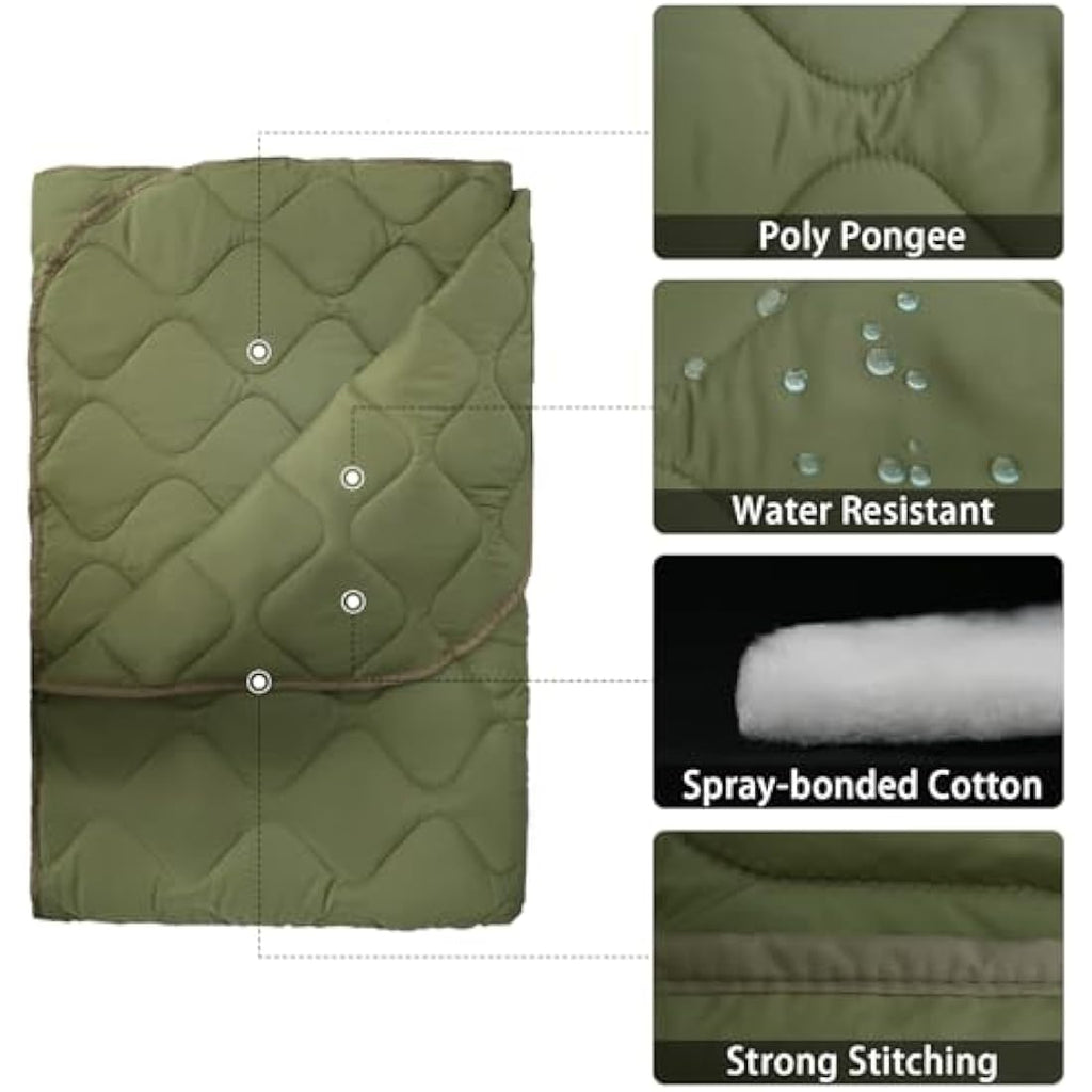 Tongcamo Military Woobie Blanket – Waterproof Camo Poncho Liner for Camping