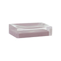 GEDY Auckland Pink Resin Soap Holder – Modern Transparent Soap Dish