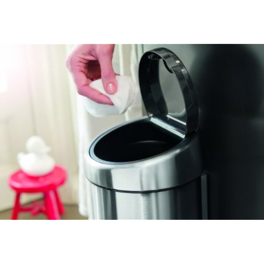 Brabantia Touch Bin – 3L Matt Steel Wall-Mounted Waste Basket