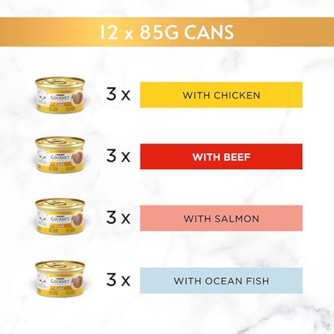 GOURMET Gold Succulent Delights Wet Cat Food - 48 x 85g Bulk Pack