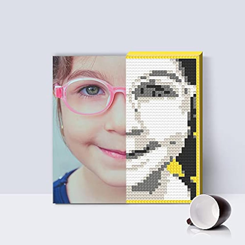 Jolof Store Custom Mosaic Portrait Kit | DIY Photo Building Bricks (Large)