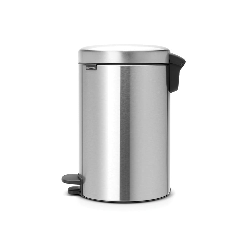 Brabantia NewIcon 12L Pedal Bin – Matt Steel Soft-Close Waste Bin