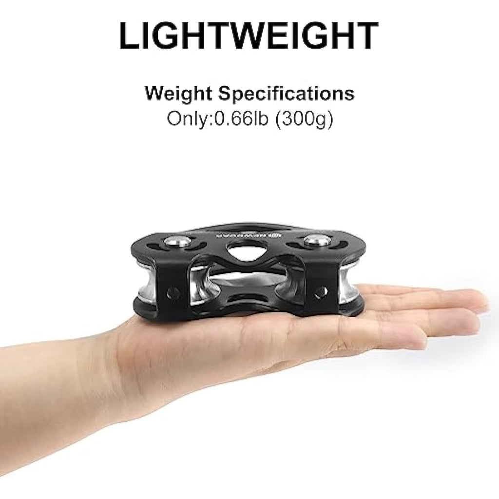 NewDoar 28KN Tandem Double Speed Pulley | Stainless Steel Zipline Trolley