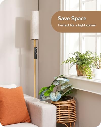 EDISHINE LED Floor Lamp – Dimmable Standing Lamp with Remote Control, Gold