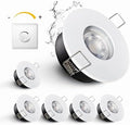 Sweier IP65 Waterproof GU10 LED Downlights – 6000K Cool White 6 Pack