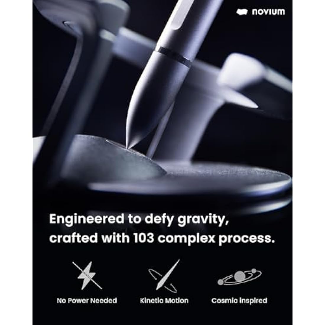 Novium Hoverpen Interstellar Edition – Aerospace Alloy Pen in Space Black