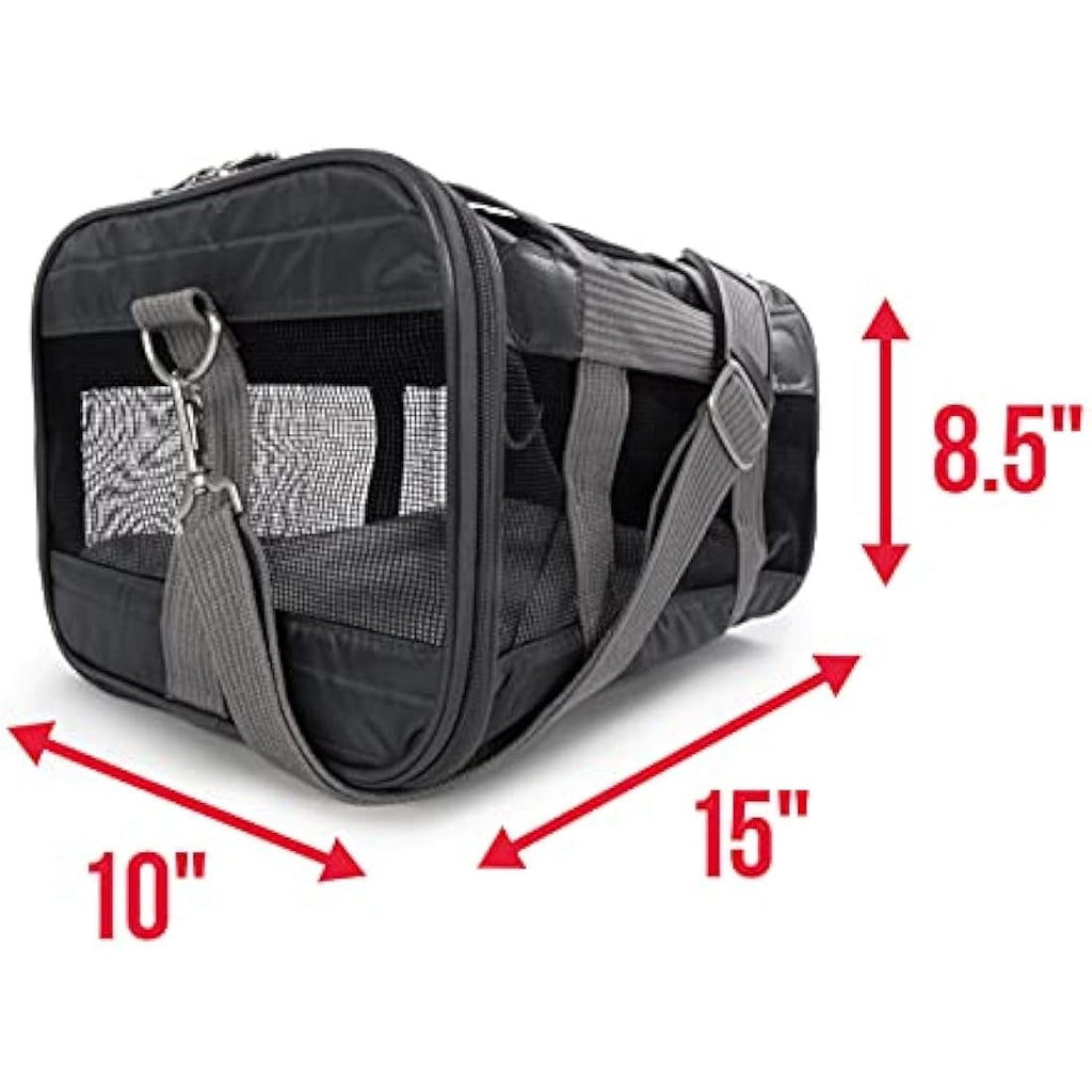 Sherpa Deluxe Pet Carrier | Airline Approved Travel Bag, Charcoal, Small