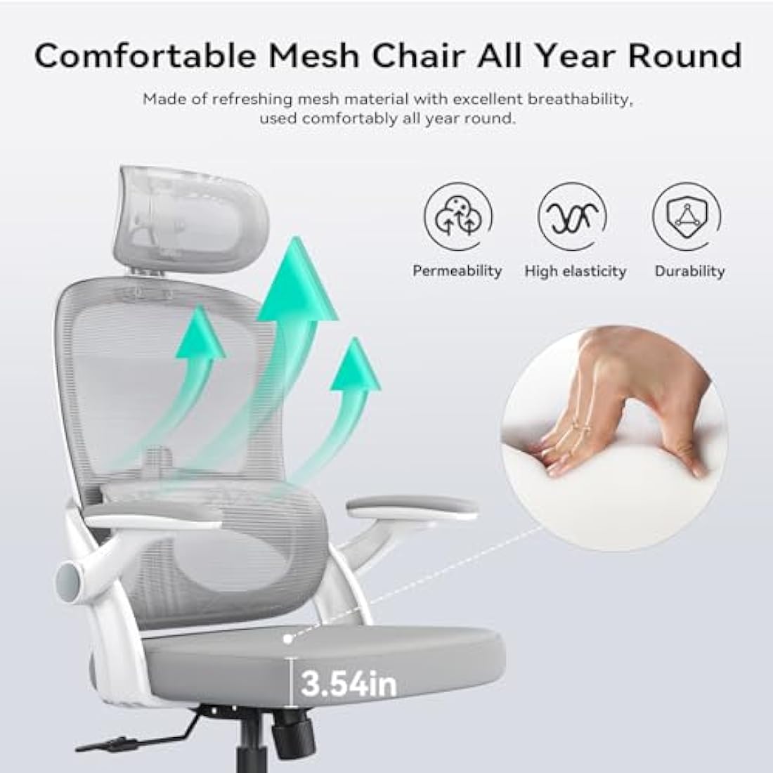SIHOO M102C Ergonomic Mesh Office Chair | High Back Desk Chair with Lumbar