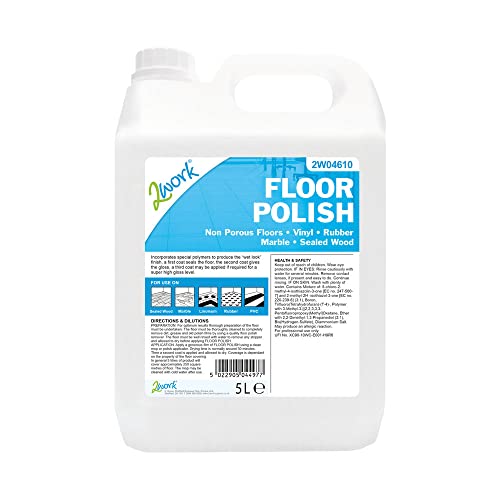 2Work Floor Polish – 5L High-Gloss Slip-Resistant Protective Coating