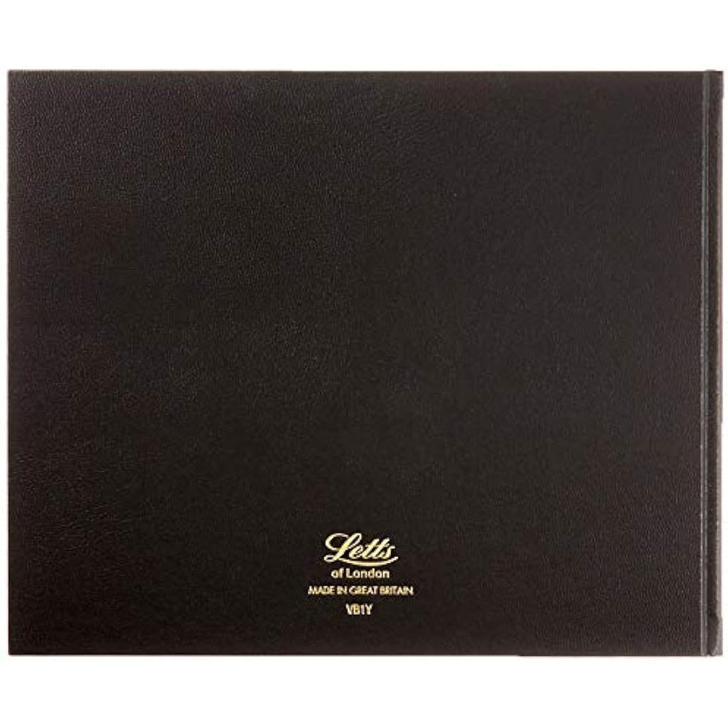 Letts Company Visitors Book | Black Hardcover Guest Register Log Book