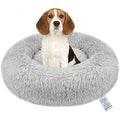 Calming Donut Dog Bed – 70cm Washable Plush Pet Cushion